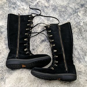 Timberland Lace up with zipper knee high boots